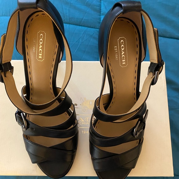 Gently used Coach shoes Fawn Vachetta strap style - Picture 5 of 7